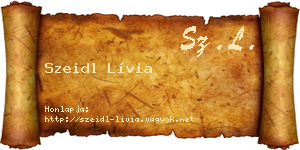 Szeidl Lívia névjegykártya